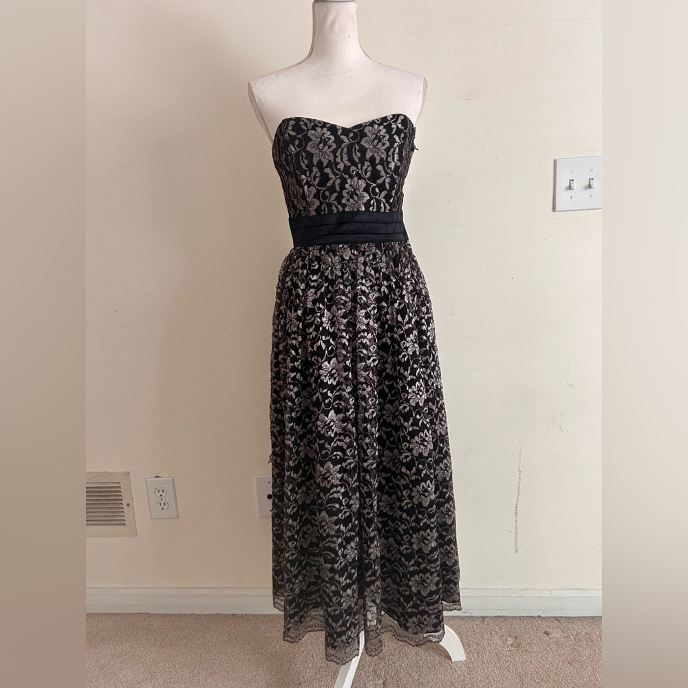 Scott McClintock Long Black/Silver  Formal Event Dress, Size 8